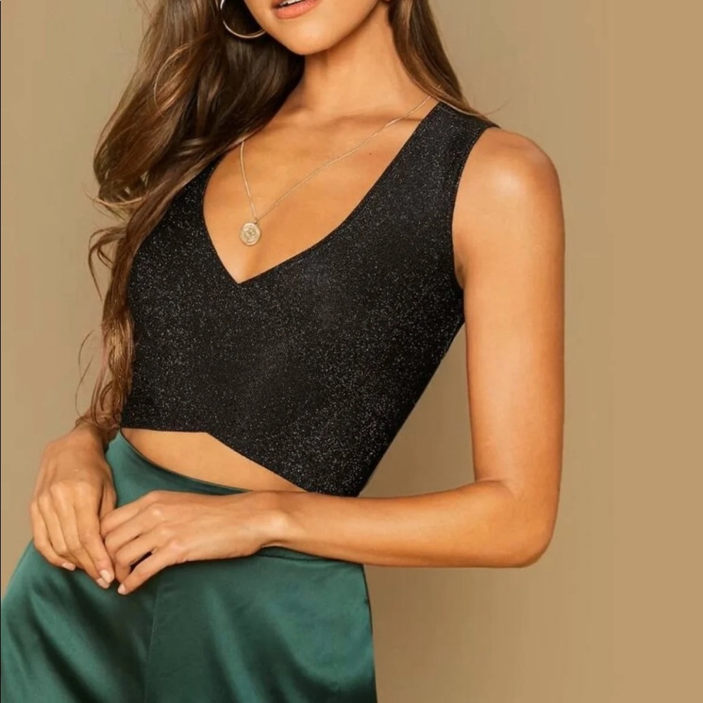Glitter Crisscross Top